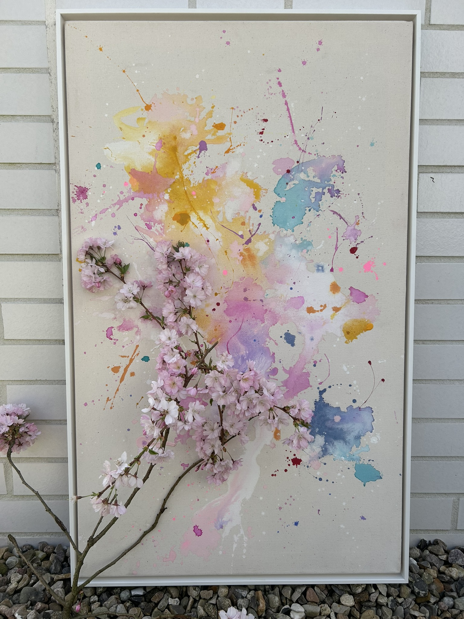 Zuckerwatte, 2025, Acryl auf roher Baumwollleinwand, Ansicht 2